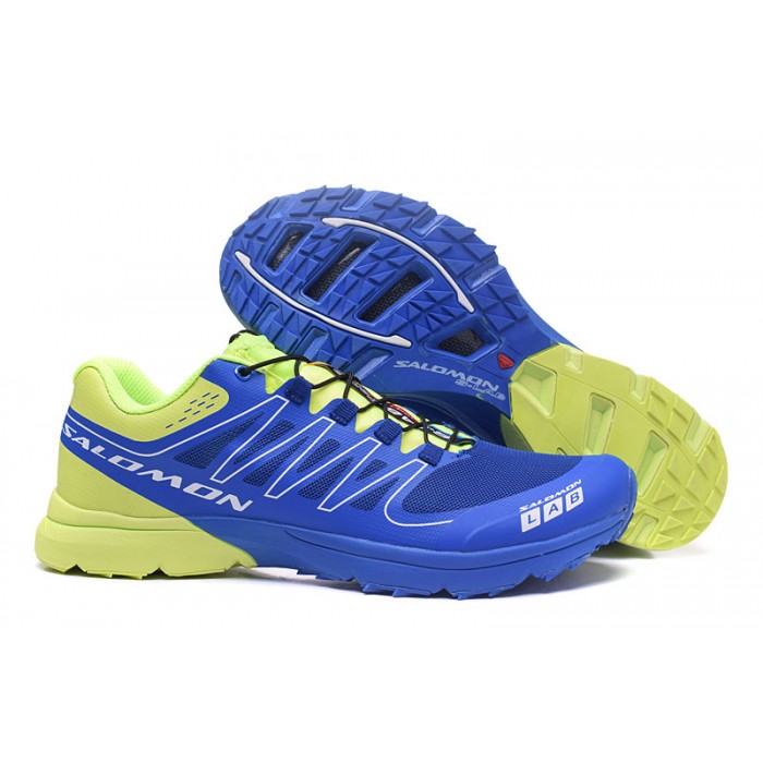 Salomon S-LAB Sense Speed Trail Running Shoes In Blue Green