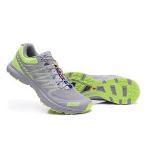 Salomon S-LAB Sense Speed Trail Running Shoes In Gray Green