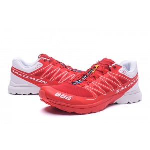 Salomon S-LAB Sense Speed Trail Running Shoes In Red White