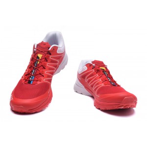 Salomon S-LAB Sense Speed Trail Running Shoes In Red White