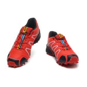 Salomon Speedcross 3 CS Trail Running Shoes In Black And Red