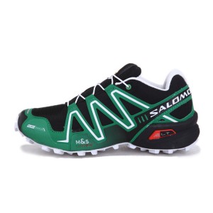 Salomon Speedcross 3 CS Trail Running Shoes In Black Green