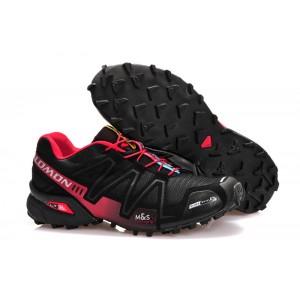 Salomon Speedcross 3 CS Trail Running Shoes In Black Red