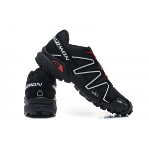 Salomon Speedcross 3 CS Trail Running Shoes In Black White Red
