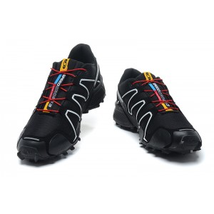 Salomon Speedcross 3 CS Trail Running Shoes In Black White Red