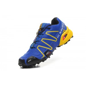 Salomon Speedcross 3 CS Trail Running Shoes In Blue Yellow
