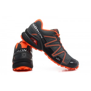 Salomon Speedcross 3 CS Trail Running Shoes In Deep Gray Orange
