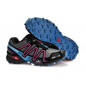 Salomon Speedcross 3 CS Trail Running Shoes In Gray Rose Red