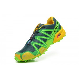 Salomon Speedcross 3 CS Trail Running Shoes In Green Yellow