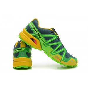 Salomon Speedcross 3 CS Trail Running Shoes In Green Yellow