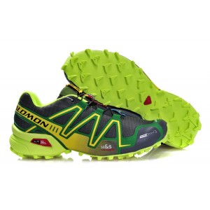 Salomon Speedcross 3 CS Trail Running Shoes In Grey Green