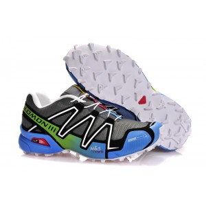 Salomon Speedcross 3 CS Trail Running Shoes In Grey White Blue