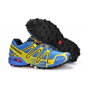 Salomon Speedcross 3 CS Trail Running Shoes In Light Blue Yellow