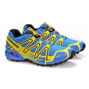 Salomon Speedcross 3 CS Trail Running Shoes In Light Blue Yellow