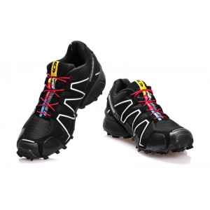 Salomon Speedcross 3 CS Trail Running Shoes In Silver Black
