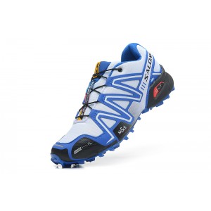 Salomon Speedcross 3 CS Trail Running Shoes In White Blue
