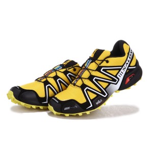 Salomon Speedcross 3 CS Trail Running Shoes In Yellow Silver