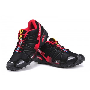 Women Salomon Speedcross 3 CS Trail Running Shoes In Black Red
