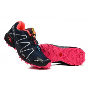 Women Salomon Speedcross 3 CS Trail Running Shoes In Black Rose Red