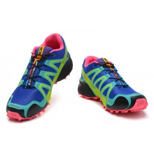 Women Salomon Speedcross 3 CS Trail Running Shoes In Blue Green