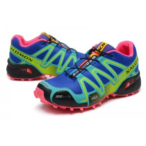 Women Salomon Speedcross 3 CS Trail Running Shoes In Blue Green