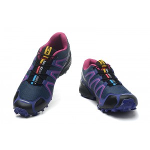Women Salomon Speedcross 3 CS Trail Running Shoes In Blue Purple