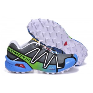 Women Salomon Speedcross 3 CS Trail Running Shoes In Gray Blue