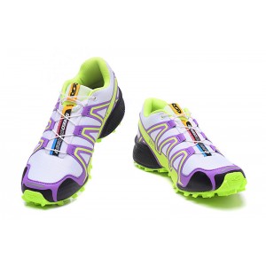 Women Salomon Speedcross 3 CS Trail Running Shoes In Grey Purple