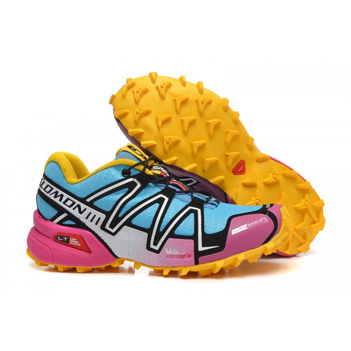 Women Salomon Speedcross 3 CS Trail Running Shoes In Pink Yellow