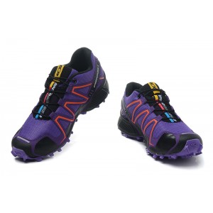 Women Salomon Speedcross 3 CS Trail Running Shoes In Purple Black