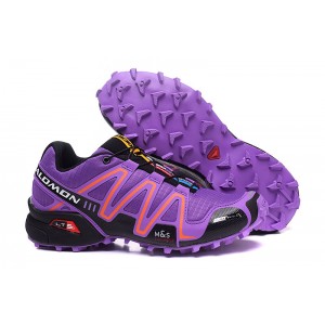 Women Salomon Speedcross 3 CS Trail Running Shoes In Purple Orange