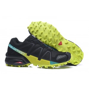 Salomon Speedcross 4 Trail Running Shoes In Black Fluorescent Green