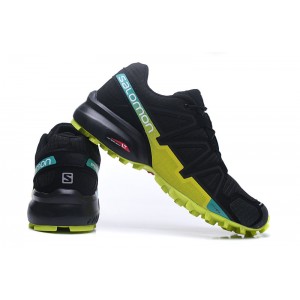 Salomon Speedcross 4 Trail Running Shoes In Black Fluorescent Green
