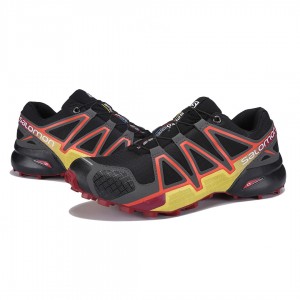 Salomon Speedcross 4 Trail Running Shoes In Black Orange