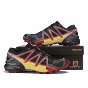 Salomon Speedcross 4 Trail Running Shoes In Black Orange