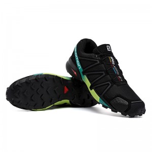 Salomon Speedcross 4 Trail Running Shoes In Black Yellow Green