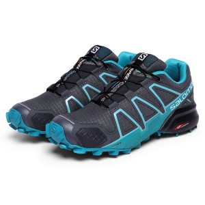Salomon Speedcross 4 Trail Running Shoes In Blue Black