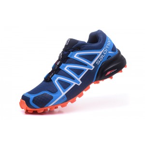 Salomon Speedcross 4 Trail Running Shoes In Blue Orange
