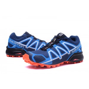 Salomon Speedcross 4 Trail Running Shoes In Blue Orange