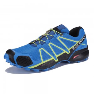 Salomon Speedcross 4 Trail Running Shoes In Blue Yellow