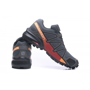 Salomon Speedcross 4 Trail Running Shoes In Deep Gray Red