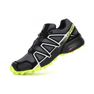 Salomon Speedcross 4 Trail Running Shoes In Fluorescent Green Black