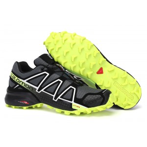 Salomon Speedcross 4 Trail Running Shoes In Fluorescent Green Black