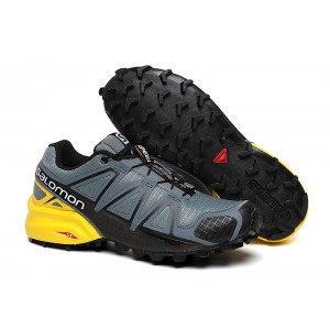 Salomon Speedcross 4 Trail Running Shoes In Grey Black