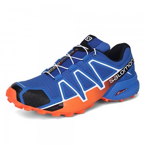 Salomon Speedcross 4 Trail Running Shoes In Orange Blue