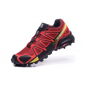 Salomon Speedcross 4 Trail Running Shoes In Red Black