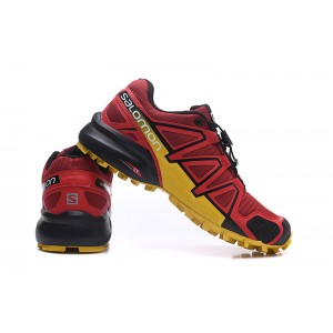 Salomon Speedcross 4 Trail Running Shoes In Red Yellow