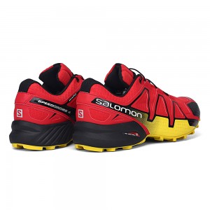 Salomon Speedcross 4 Trail Running Shoes In Red Yellow