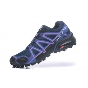 Women Salomon Speedcross 4 Trail Running Shoes In Blue Purple