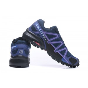 Women Salomon Speedcross 4 Trail Running Shoes In Blue Purple